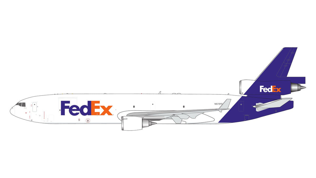 Pre-Order Gemini Jets GJFDX2449 1:400 FedEx MD-11F N572FE