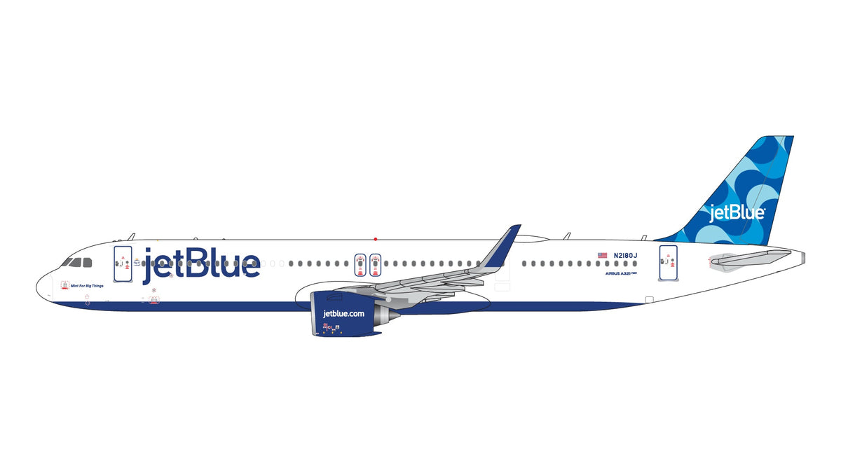 Pre - Order Gemini Jets GJJBU2288 1:400 JetBlue Airways A321neo N2180J “Mint for Big Things”