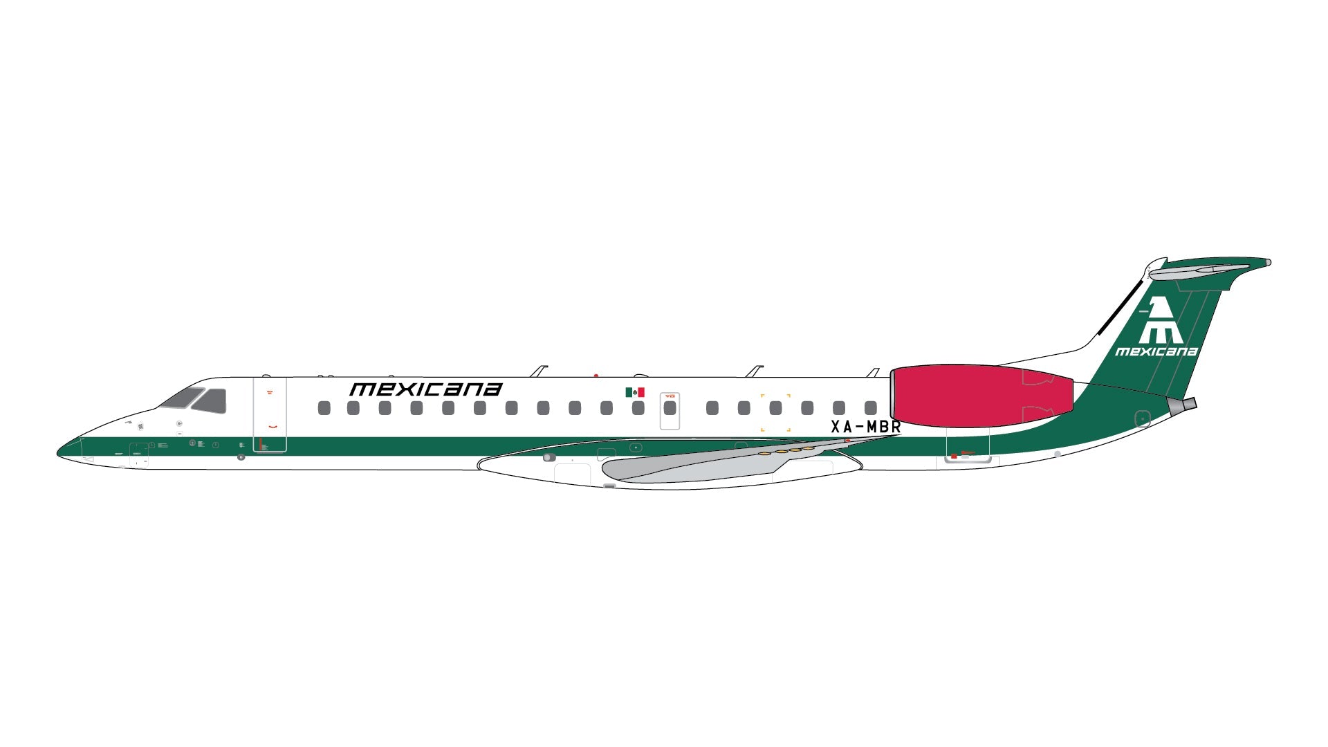 Pre - Order Gemini Jets GJMXA2267 1:400 Mexicana E145EP XA - MBR