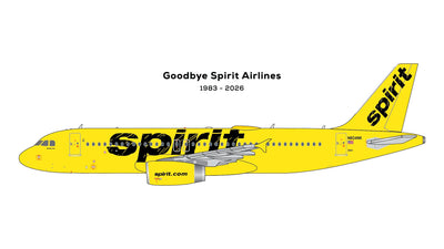 Pre-Order Gemini Jets GJNKS2442 1:400 Spirit Airlines A320-200 N604NK final revenue flight