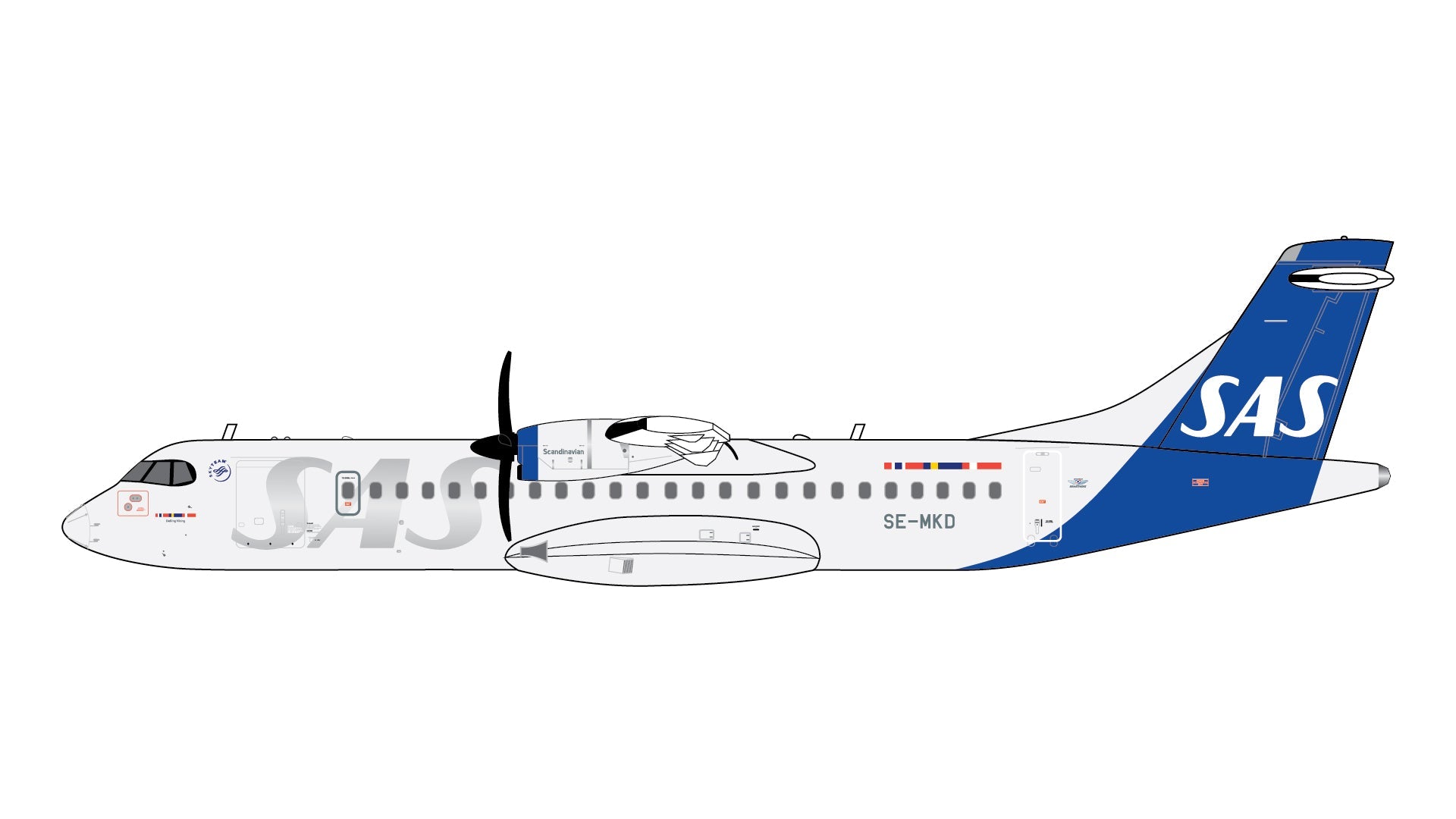 Gemini Jets GJSAS2368 1:400 Scandinavian Airlines ATR 72-600 SE