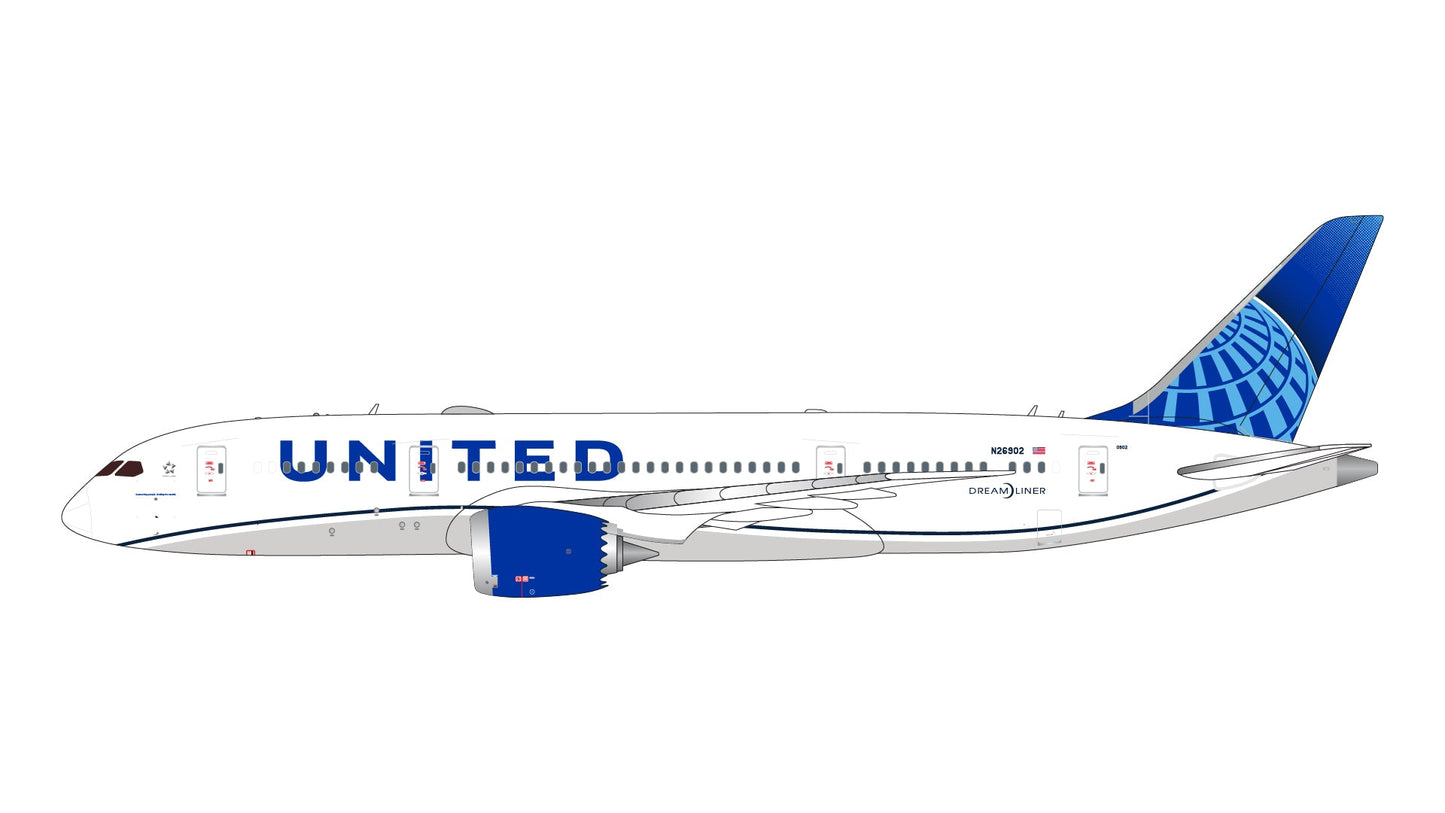Pre - Order Gemini Jets GJUAL2329 1:400 United Airlines 787 - 8 Boeing Dreamliner