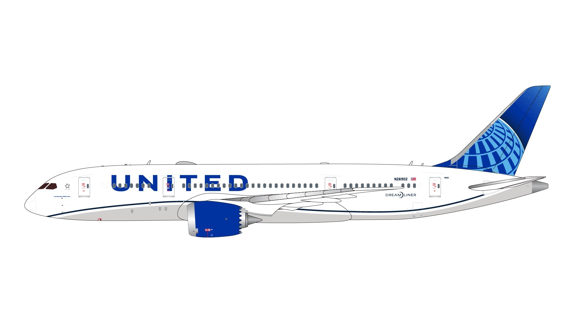 Pre - Order Gemini Jets GJUAL2329 1:400 United Airlines 787 - 8 Boeing Dreamliner
