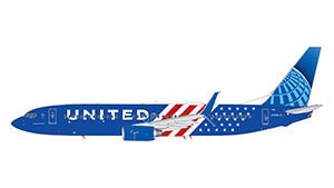 Pre-Order Gemini Jets GJUAL2447 1:400 United Airlines B737-800W N78285 "Stars and Stripes,"