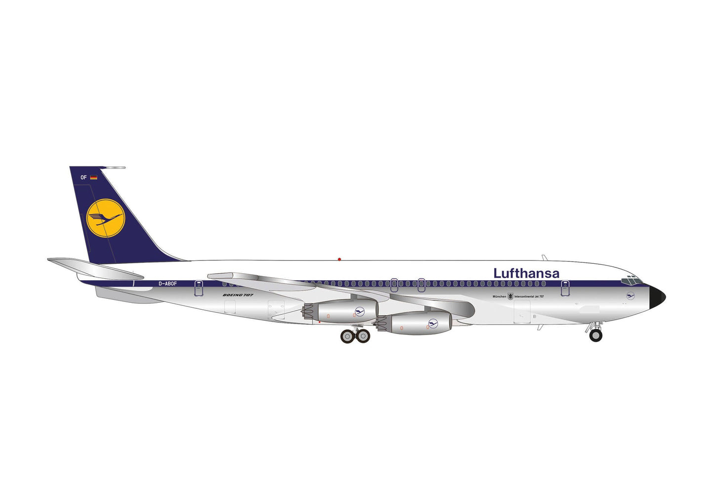 Pre - Order HERPA 573702 1:200 Boeing 707 - 400 Lufthansa D - ABOF
