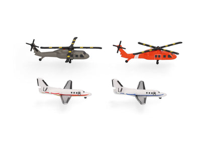 Pre-Order Herpa Wings 535939-001 1:500 Helicopter and Bizjet Set 2+2 Plastic Model