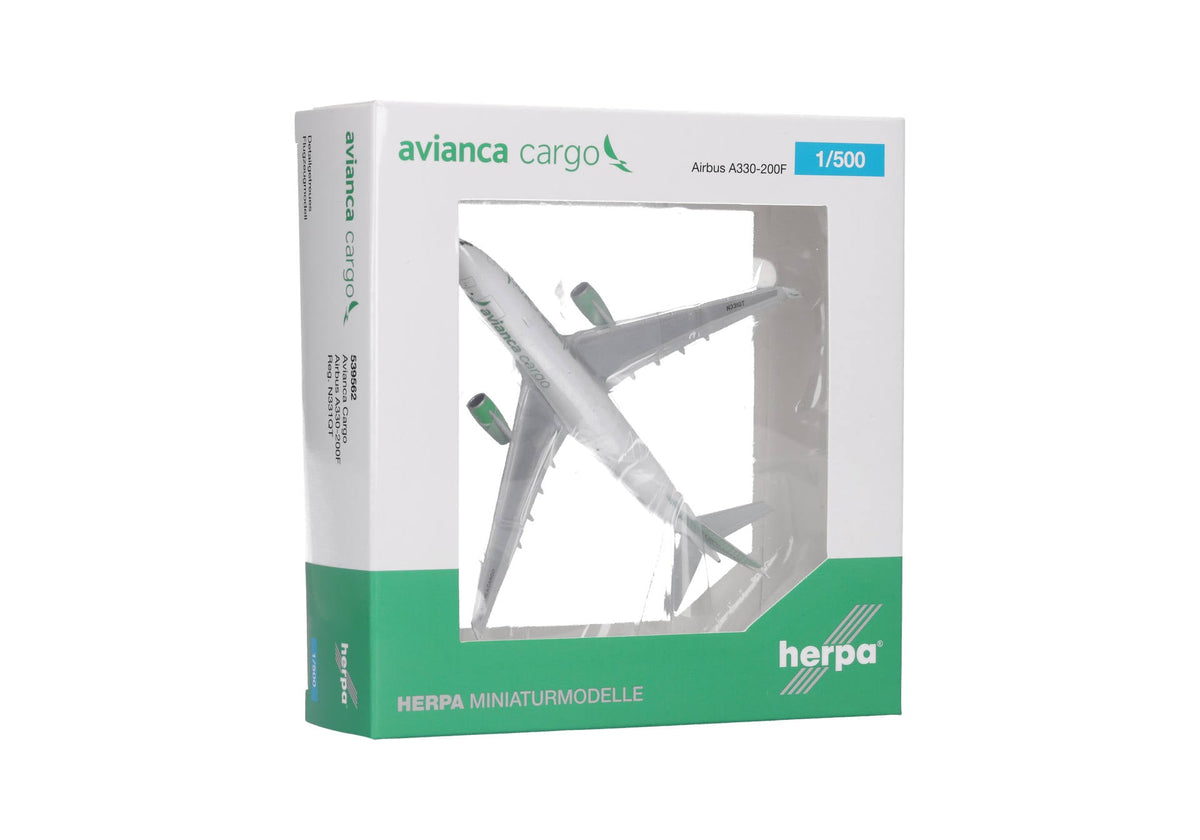 Pre-Order Herpa Wings 539562 1:500 Avianca Cargo Airbus A330-200F Green Livery N331QT