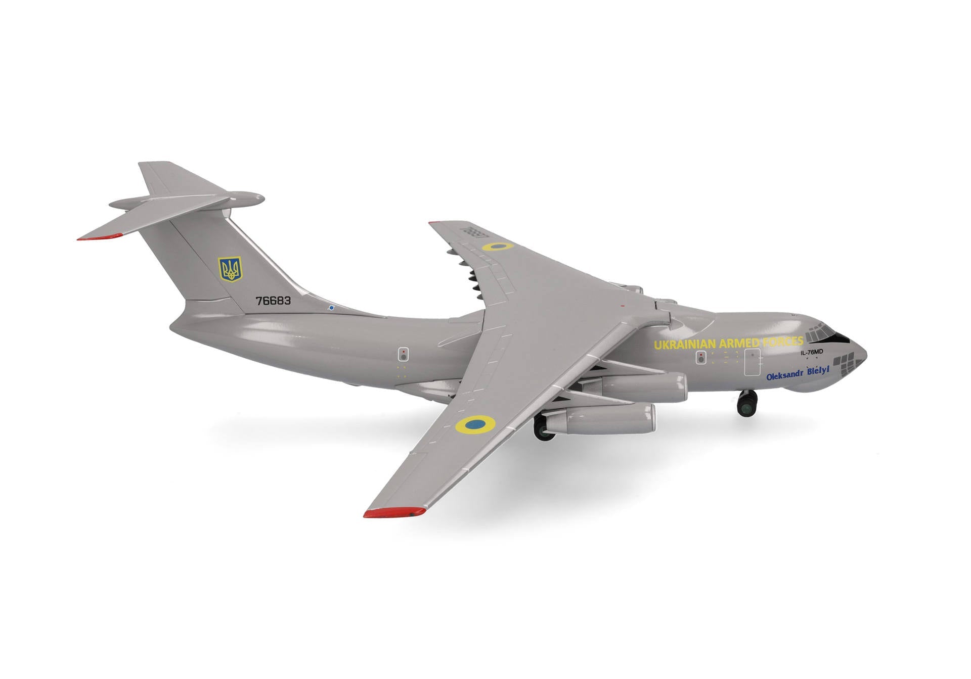 Pre - Order Herpa Wings 573610 1:200 Ukrainian Air Force Ilyushin IL - 76 76683