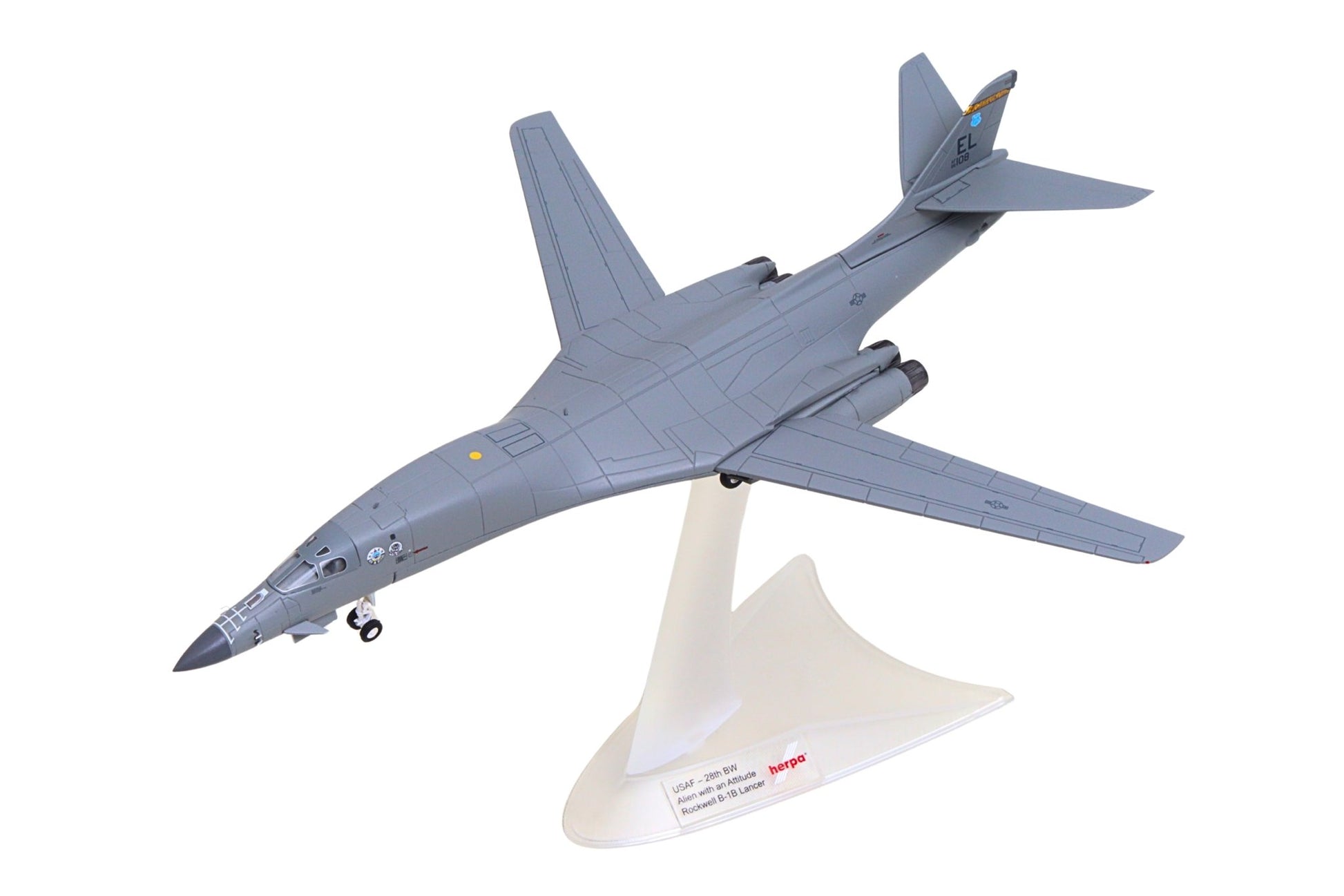 Pre - Order Herpa Wings 573658 1:200 USAF B - 1B Lancer 37th Bomb Sqn, Ellsworth AB "Alien with an Attitude" 86 - 0108