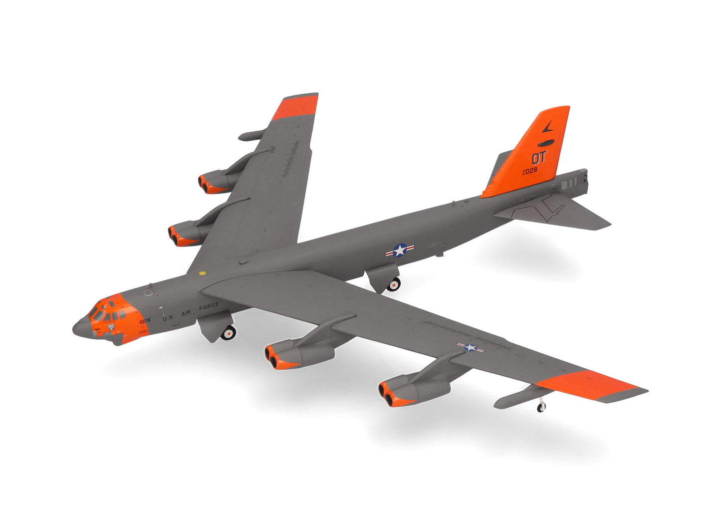 Pre - Order Herpa Wings 573726 1:200 U.S. Air Force Boeing B - 52H Stratofortress - 49th Test and Evaluation Sqn - "Test orange" livery