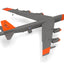 Pre - Order Herpa Wings 573726 1:200 U.S. Air Force Boeing B - 52H Stratofortress - 49th Test and Evaluation Sqn - "Test orange" livery