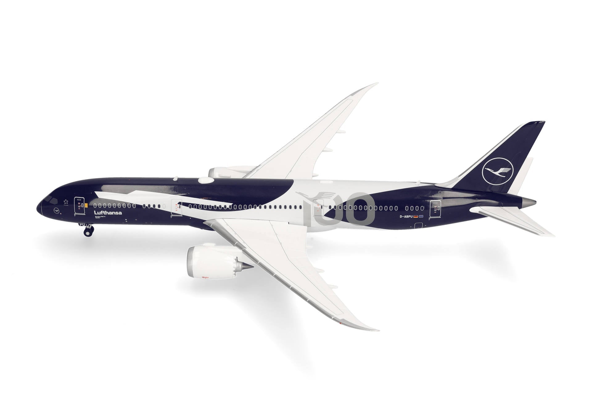 Pre - Order Herpa Wings 573986 1:200 Boeing 787 - 9 Lufthansa 100th Anniversary D - ABPU "Berlin" Plastic Model