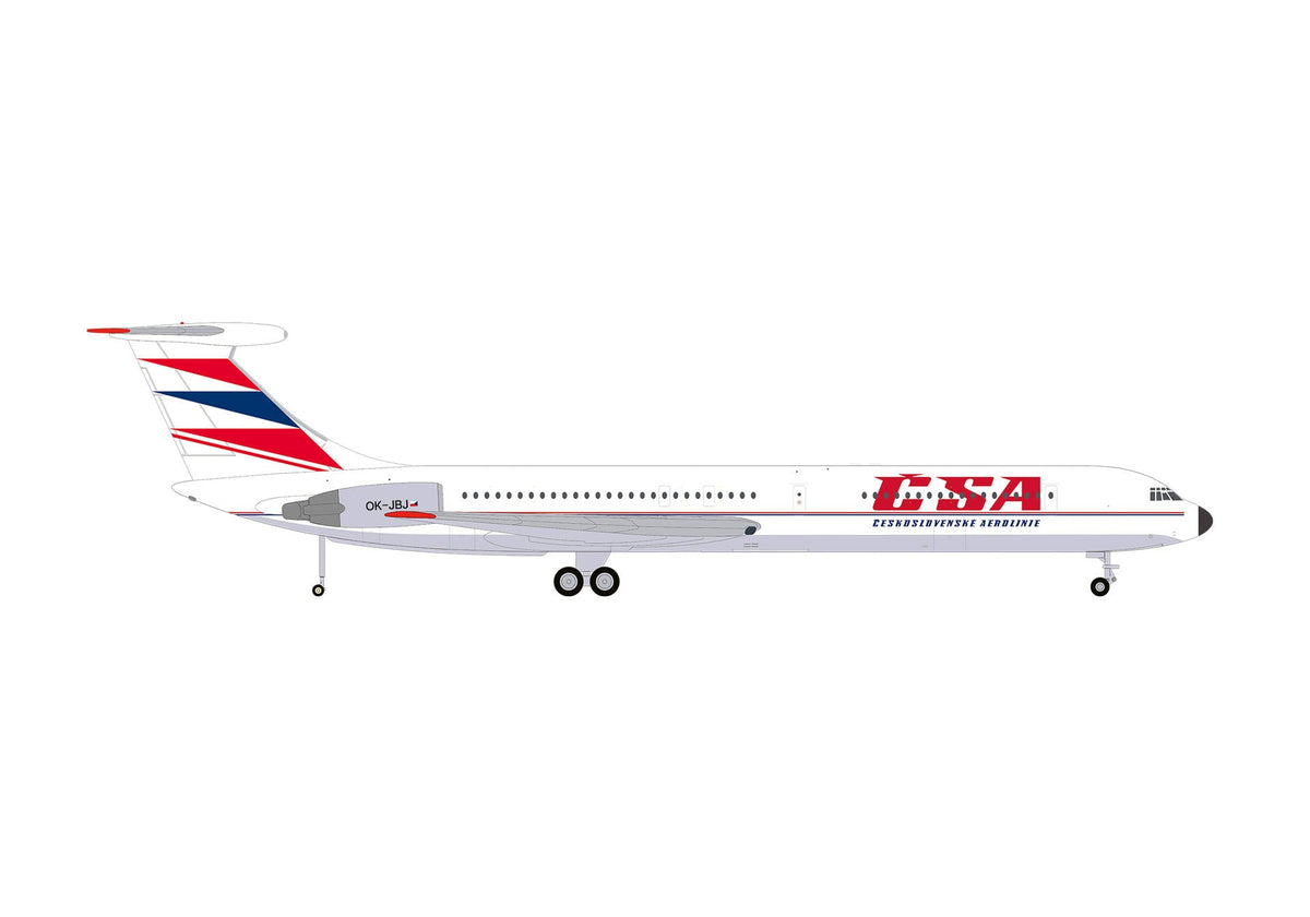 Pre-Order Herpa Wings 574174 1:200 CSA Czechoslovak Airlines Ilyushin IL-62M OK-JBJ