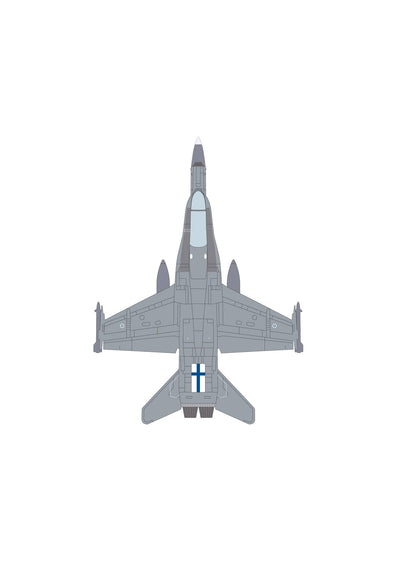 Pre-Order Herpa Wings 574211 1:200 Finnish Air Force F/A-18C Hornet Fighter Squadron 11 Demo Team HN-411