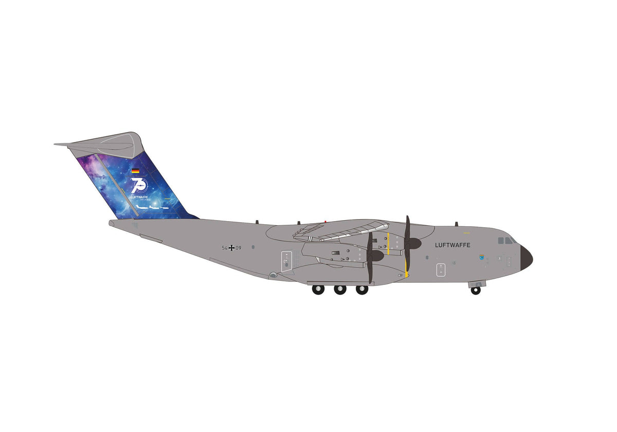 Pre-Order Herpa Wings 574365 1:200 German Air Force Airbus A400M Atlas LTG 62 "70 Years Luftwaffe" 54+09