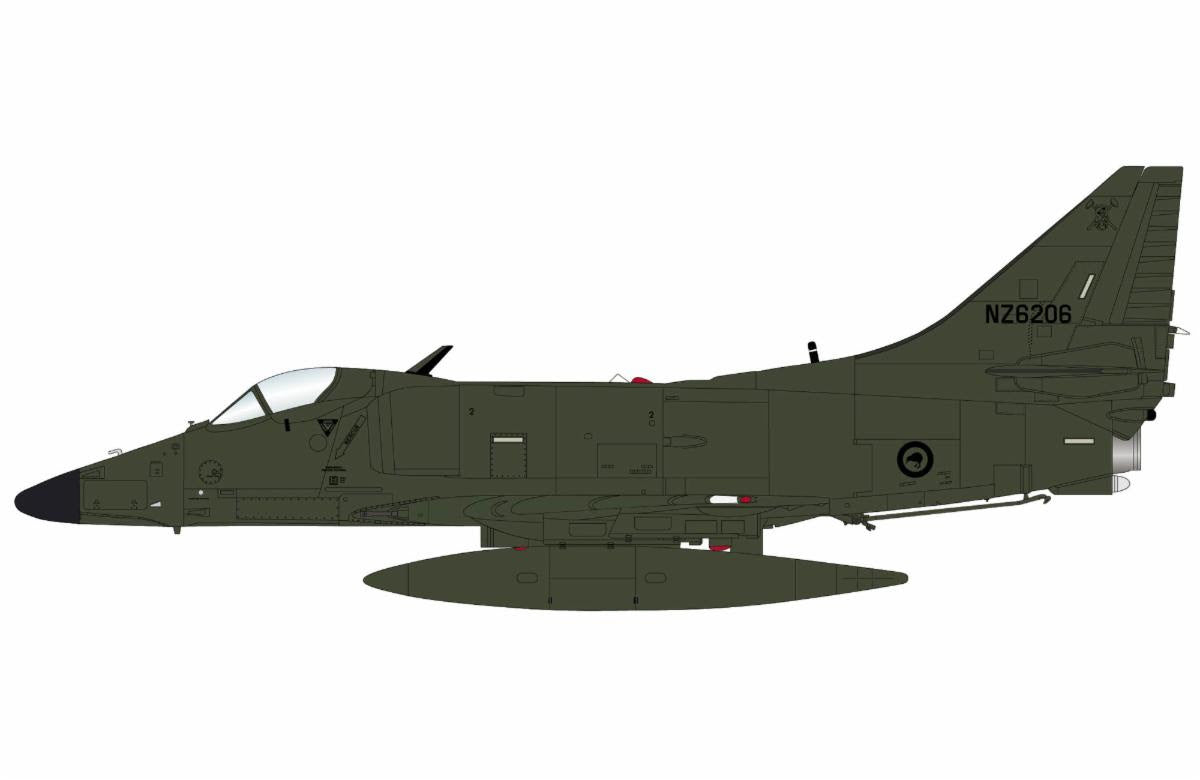 Pre - Order Hobby Master HA1443 1:72 A - 4K Skyhawk NZ6205, RNZAF, 1970s