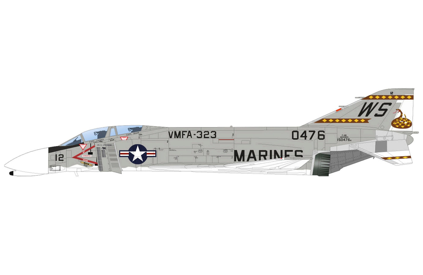 Pre - Order Hobby Master HA19085 1:72 F - 4B Phantom 150476, VMFA - 323, US Marines, 1967