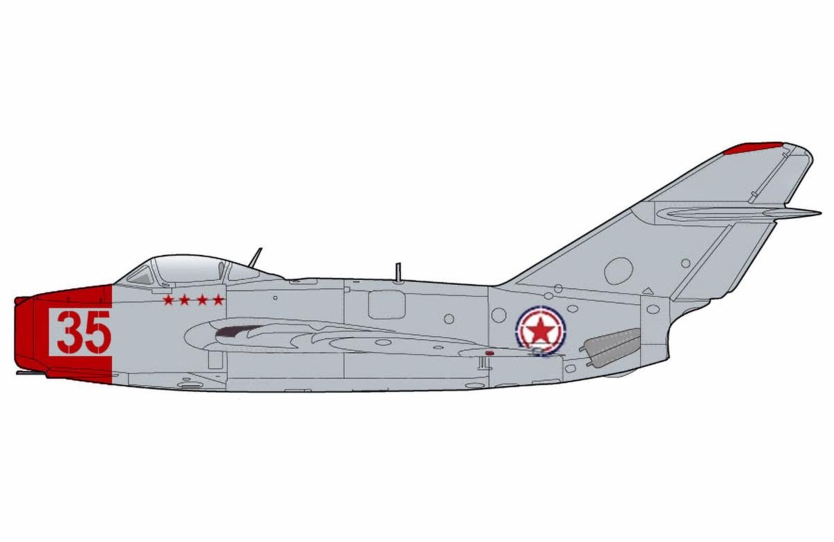 Pre - Order Hobby Master HA2428 1:72 MIG - 15bis Red 35, Chinese People's Volunteers AF, 1950s