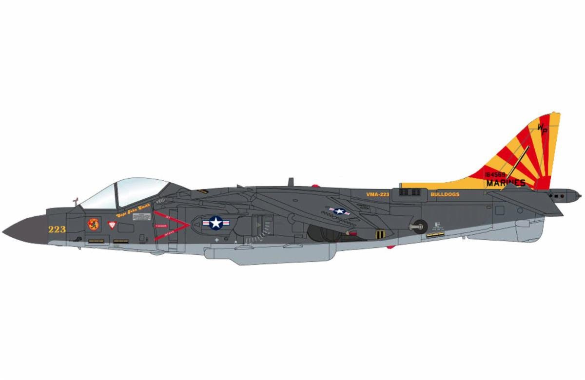 Pre - Order Hobby Master HA2634 1:72 AV - 8B+ Harrier II Plus 164569, VMA - 223, MCAS Cherry Point 2025