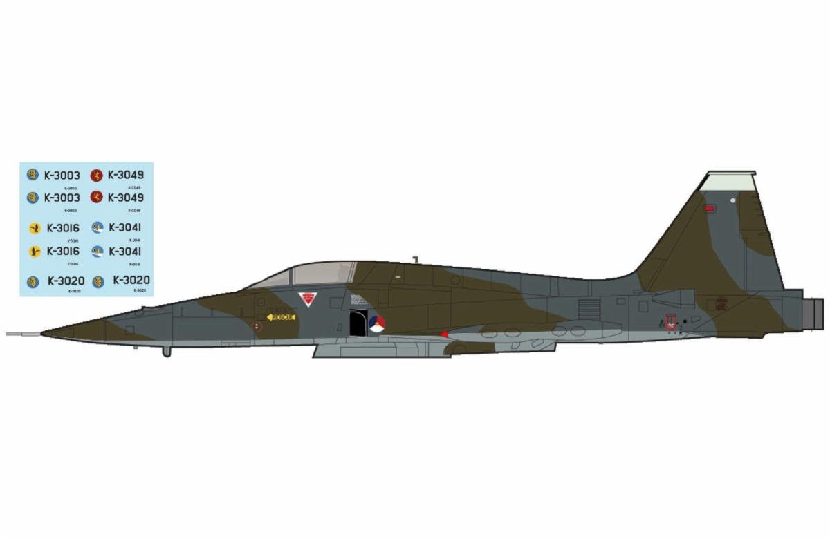 Pre - Order Hobby Master HA33011 1:72 NF - 5A Freedom Fighter RNLAF, 1970s (w/ decal for 5 planes)