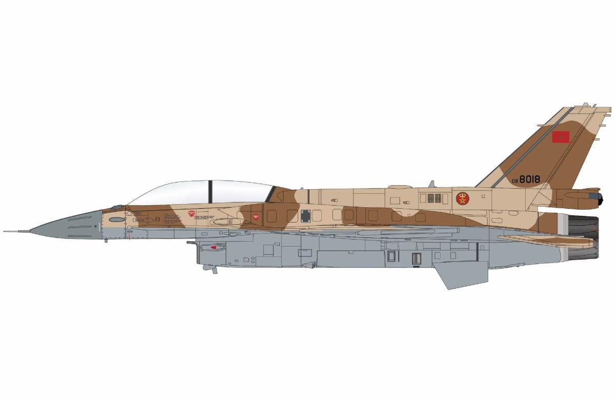 Pre - Order Hobby Master HA38051 1:72 F - 16D "Royal Moroccan AF" 08 - 8018, RMAF, RAF Fairford, RIAT 2024