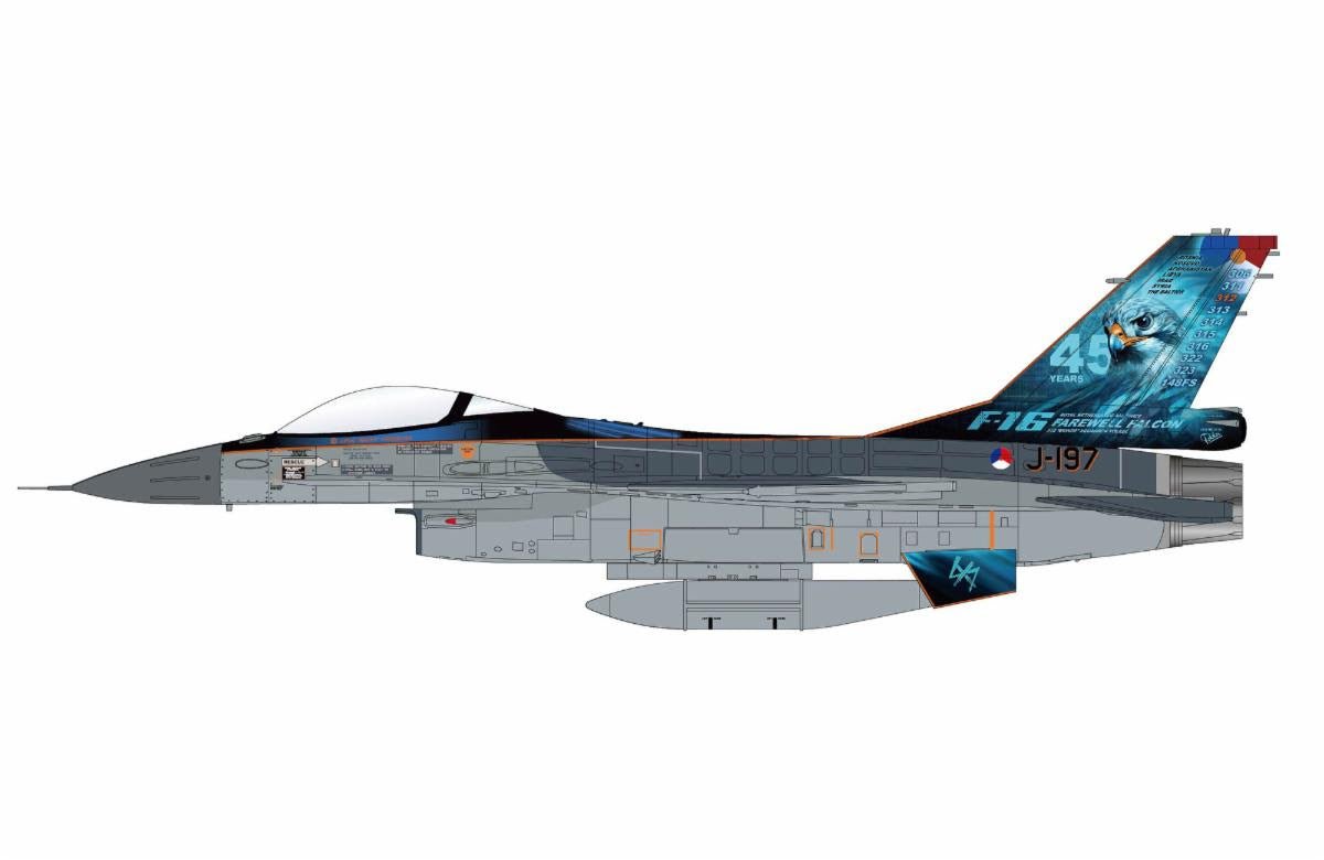 Pre - Order Hobby Master HA38054 1:72 F - 16AM J - 197, RNLAF, 2024 "Final Flight"