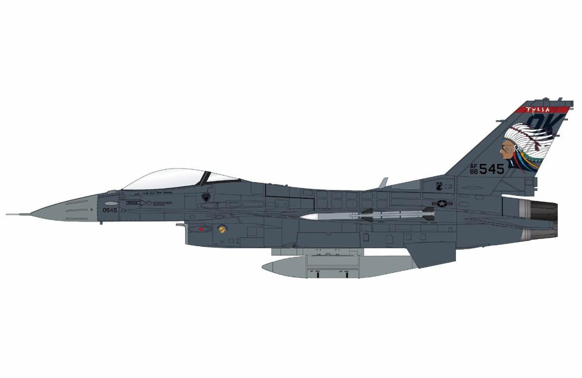Pre - Order Hobby Master HA38065 1:72 F - 16C "The Spirit of Broken Arrow" 88 - 0545, 138th FW, Oklahoma ANG, 2024