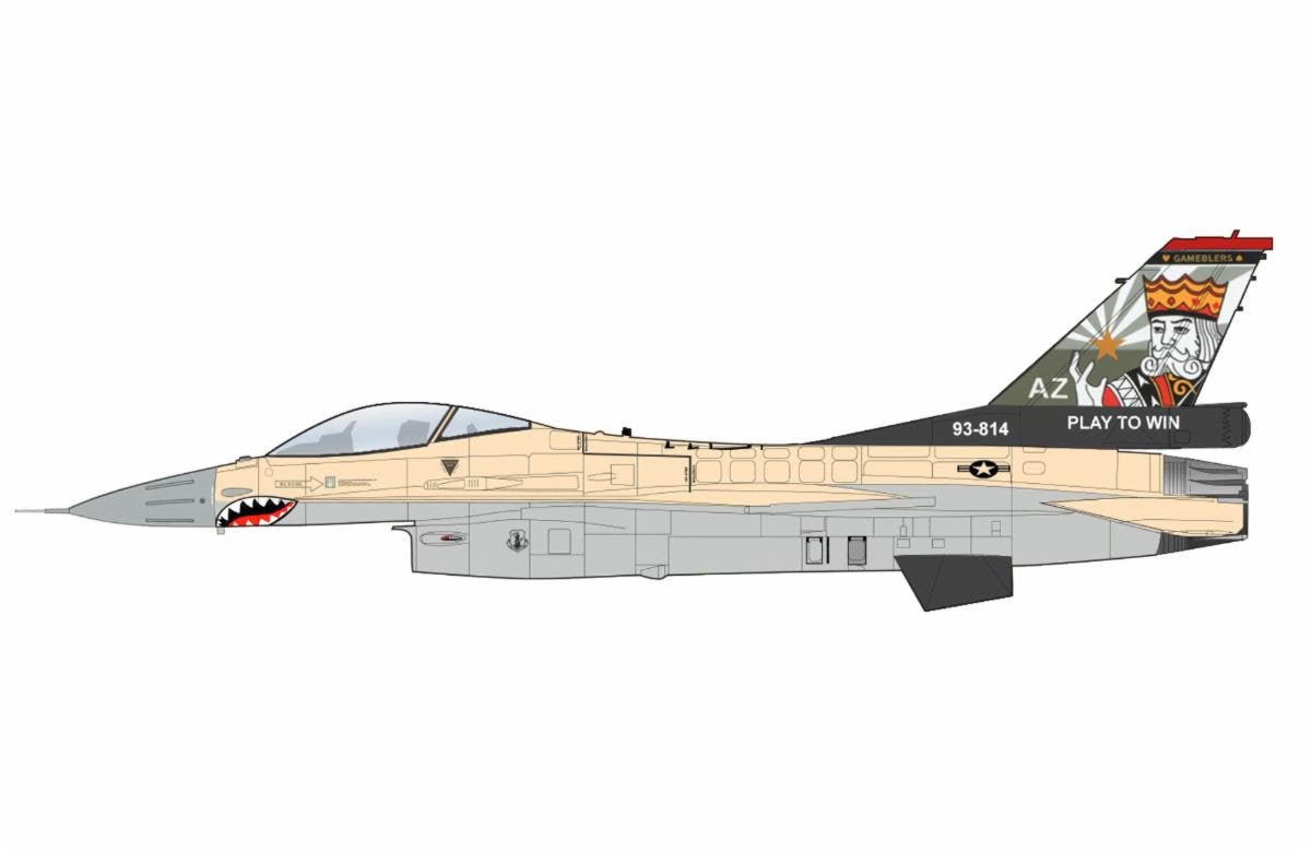 Pre - Order Hobby Master HA38070 1:72 F - 16V "Play to Win" 93 - 0814, 21st Sqn., Luke AFB, 2025