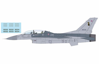 Pre - Order Hobby Master HA38076 1:72 F - 16B "Royal Thai AF" (w/ decals for 3 planes)