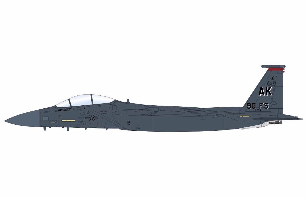 Pre - Order Hobby Master HA4576 1:72 F - 15E Strike Eagle 88 - 0705, 90th FS CO Jet, August 2005