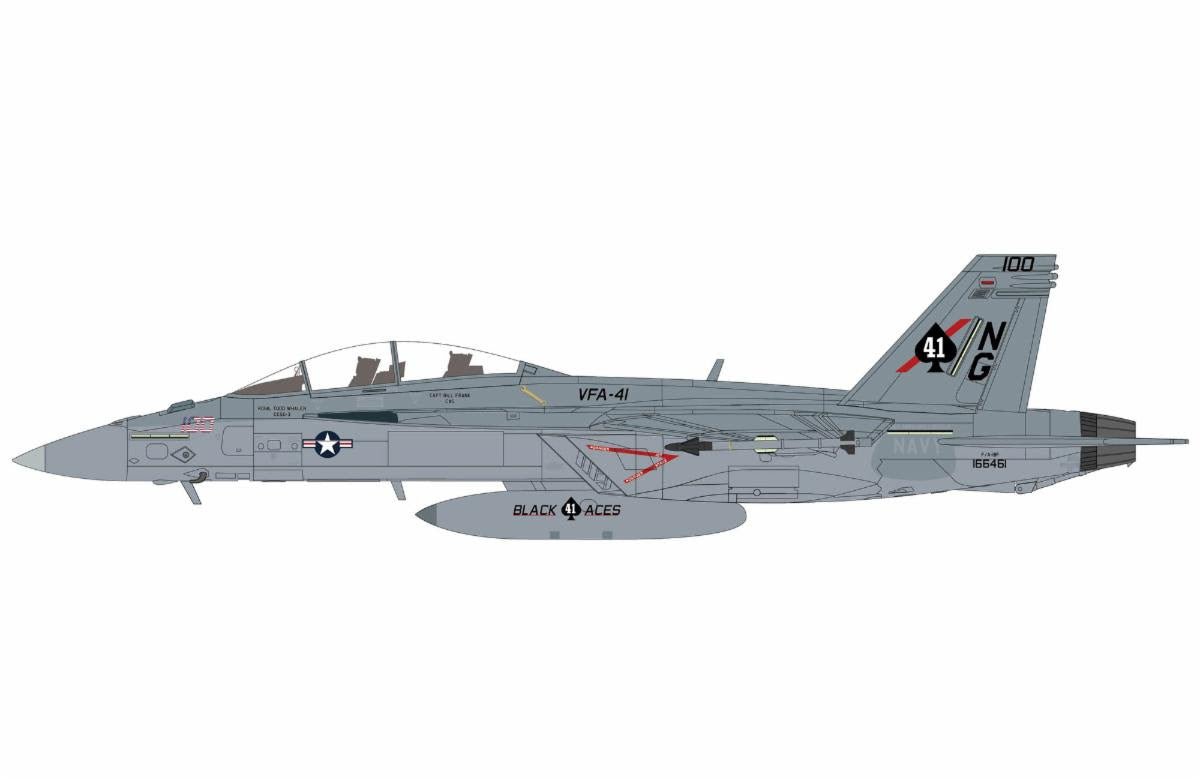 Pre - Order Hobby Master HA5145 1:72 F/A - 18F "Operation Epic Fury"166461, VFA - 41, USS Abraham Lincoln, 28th Feb. 2026 (w/ 4 x AGM - 158)