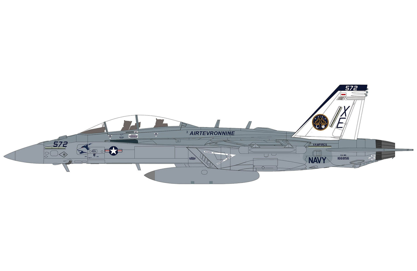Pre - Order Hobby Master HA5154 1:72 EA - 18G Growler 166856, VX - 9, US Navy 2008 (Re - Release)
