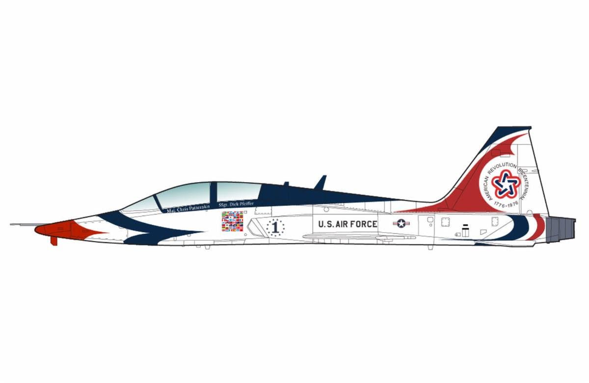 Pre - Order Hobby Master HA5416 1:72 T - 38 "Thunderbirds Bicentennial Scheme" No.1 plane, USAF, 1976