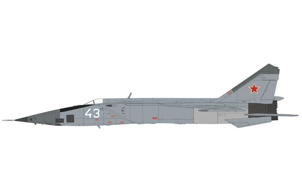 Pre - Order Hobby Master HA5655 1:72 MIG - 25BM white 43, Ahtubinsk Airfield, 1987 (w/4 x KH - 58 missiles)
