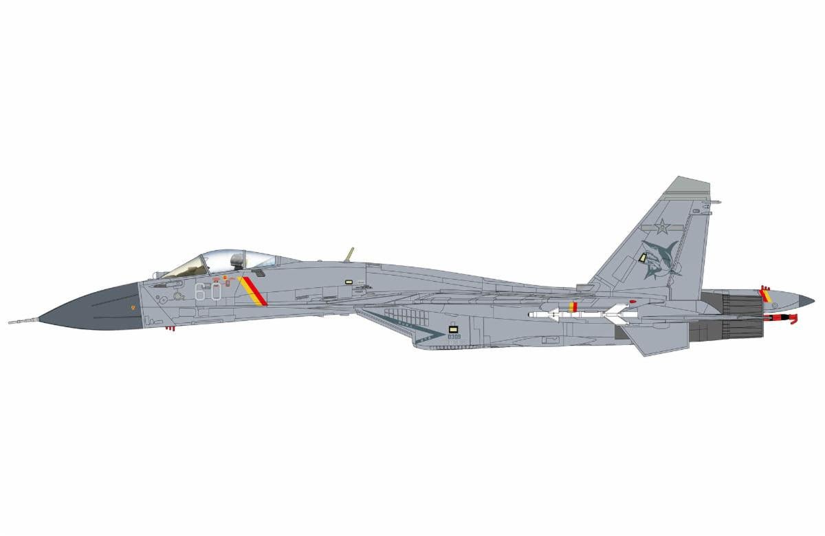 Pre - Order Hobby Master HA6411 1:72 J - 15 Flying Shark No.60, Aircraft Carrier Shandong , PLAAF, June 2025 (w 2 x KD - 88 & 2 x YJ - 83)