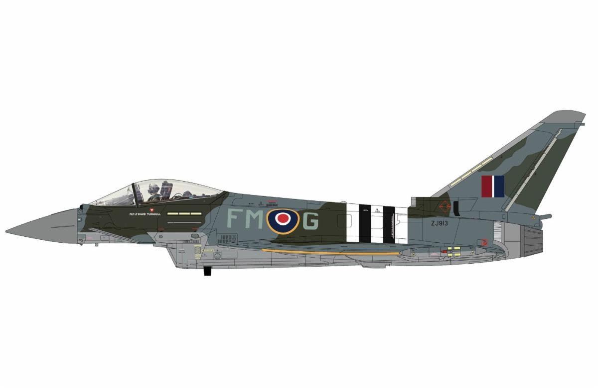 Pre - Order Hobby Master HA6626b 1:72 Eurofighter Typhoon FGR4 ZJ913/FM - G, RAF, 2024 (w/2 x empty pylon, 1 center fuel tank)