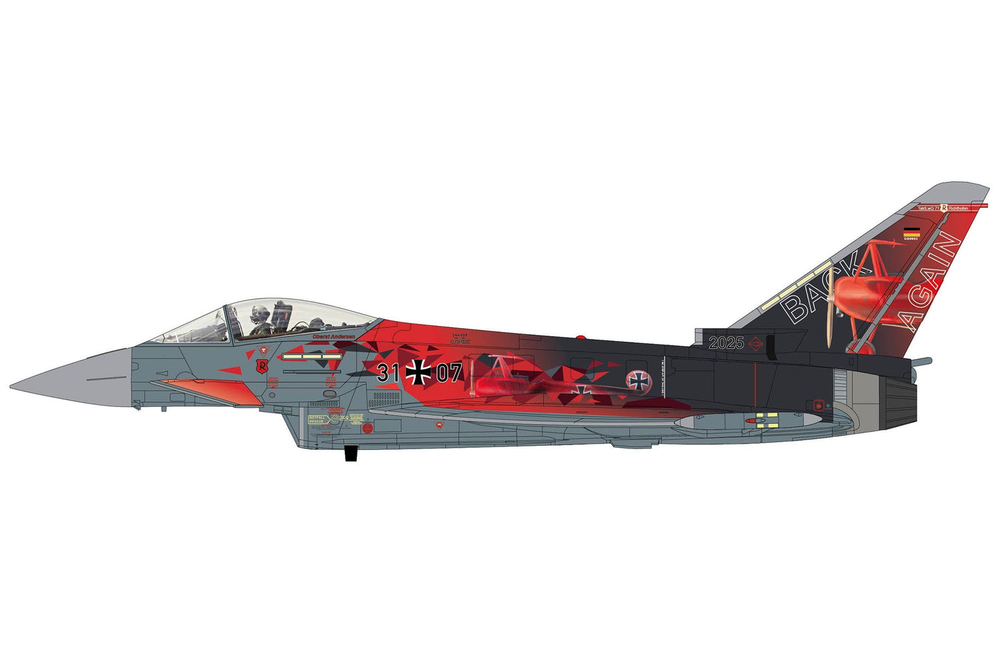 Pre - Order Hobby Master HA6634 1:72 Eurofighter EF2000 "Back Again" 31+07, TaktLwG, 2025