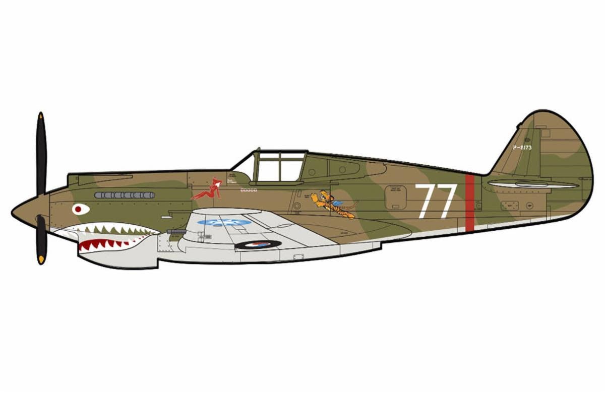 Pre - Order Hobby Master HA9207 1:48 Hawk 81 - A2 "AVG" No.77 , flown by Robert Smith, 3rd Pursuit Sqn., Nov 1941