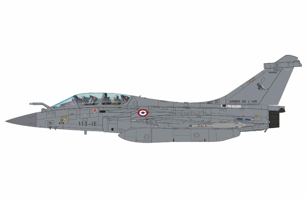 Pre - Order Hobby Master HA9618 1:72 Rafale B "Operation Harmattan" 113 - IE/330, French Air Force, Libya, 2011 (w/Scalp missiles, Hammer missiles and GBU - 12)