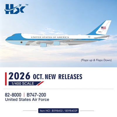 Pre-Order HX Models B598402 1:400 U.S. Air Force "Air Force One" B747-200 VC-25A 82-8000