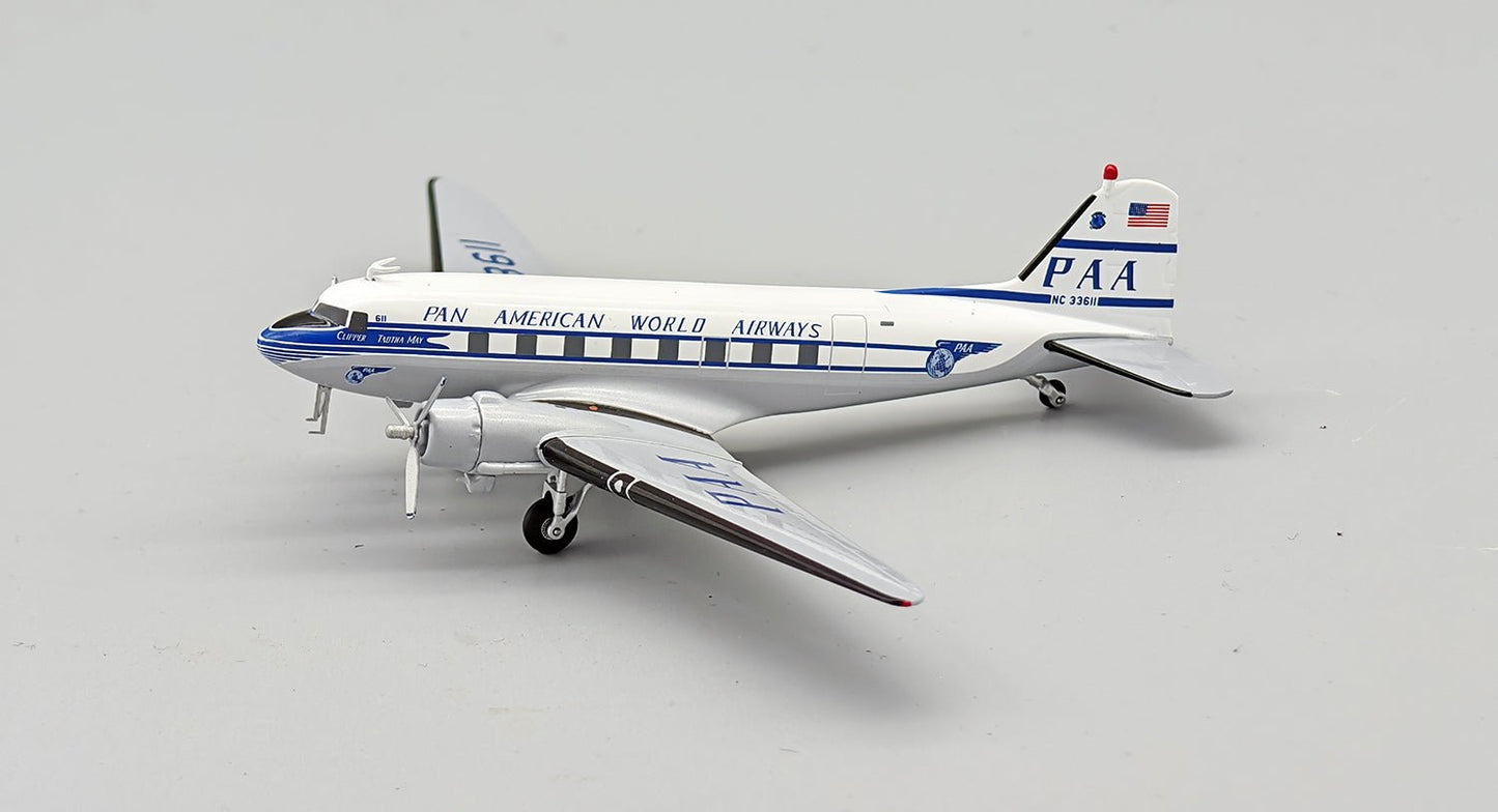 Pre - Order Inflight IFDC3PA0124 1:200 Pan Am Douglas DC - 3 NC33611