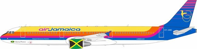 Pre - Order InFlight200 IF321JM1125 1:200 Air Jamaica Airbus A321 - 211 6Y - JME
