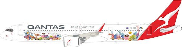 Pre - Order InFlight200 IF321QF0126 1:200 QANTAS A321NXLR VH - OGG GREAT BARRIER REEF