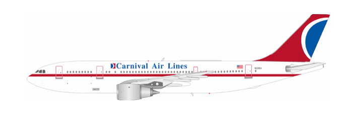 Pre - Order InFlight200 IF330B4KW0825 1:200 A300B4 - 203 Carnival Air Lines N221EA