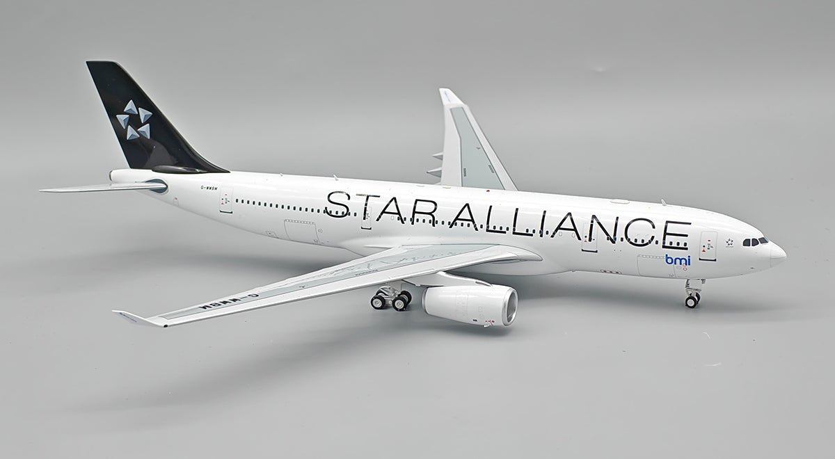 Pre - Order InFlight200 IF332BMWBM 1:200 Star Alliance (BMI British Midland) Airbus A330 - 243 G - WWBM