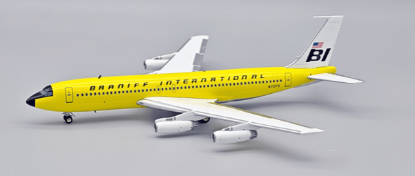 Pre - Order InFlight200 IF702BN0925 1:200 Braniff International Boeing 707 - 227 Super Jet N7073 – Lemon