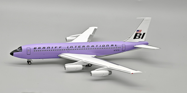Pre - Order InFlight200 IF720BN0525 1:200 Boeing 720 - 027 Super Jet BRANIFF 720 N7076 Lavender Periwinkle Blue