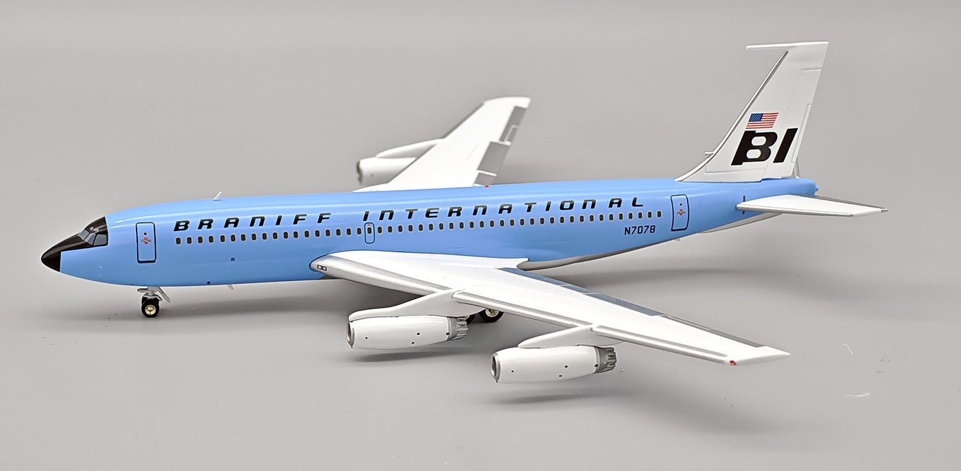 Pre - Order InFlight200 IF720BN0725 1:200 Boeing 720 - 027 Super Jet BRANIFF 720 N7078 – Dark Blue