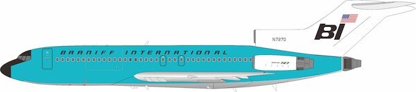 Pre - Order InFlight200 IF721BN0526 1:200 BRANIFF 727 - 27C N7270 – Turquoise