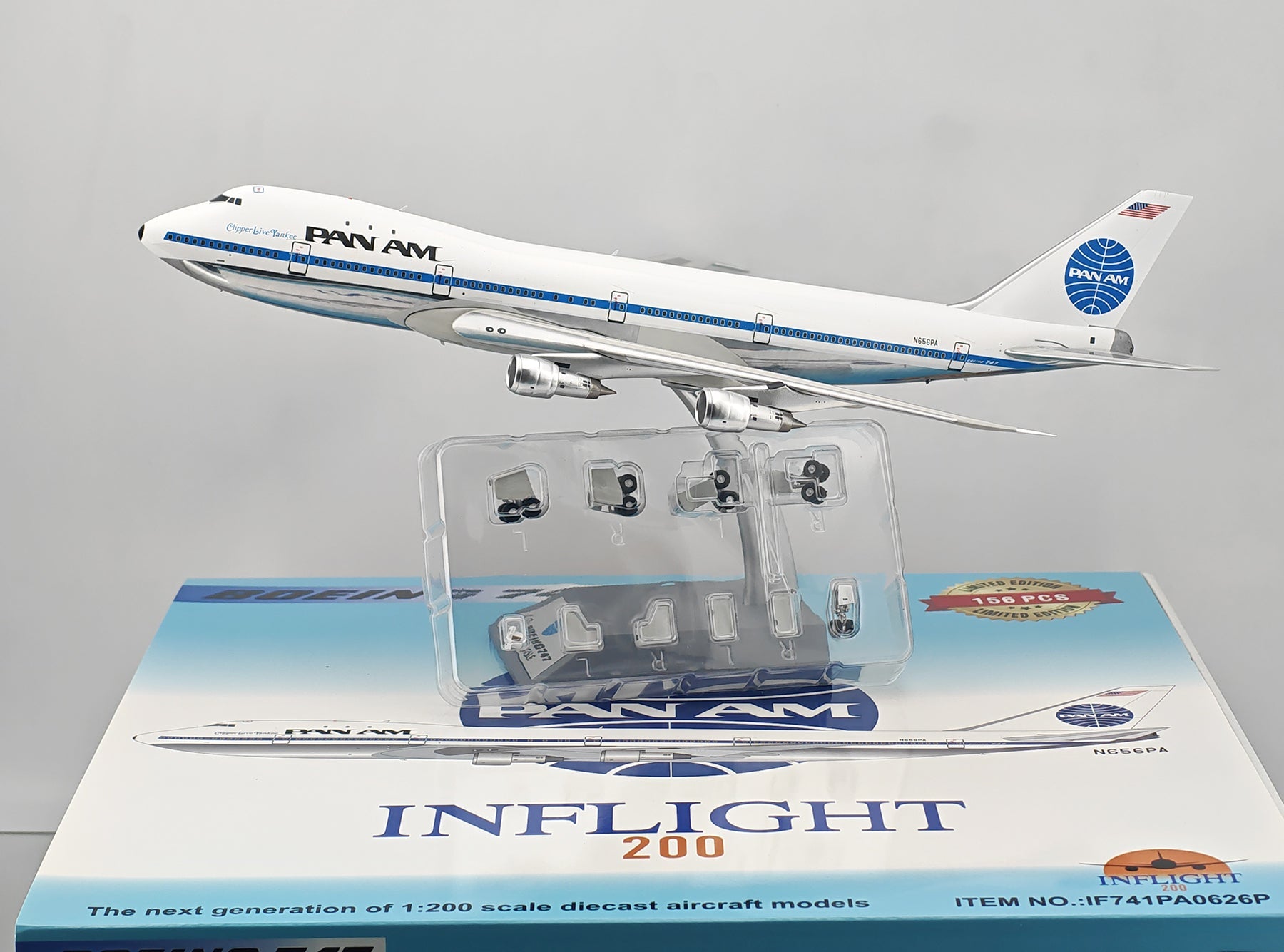 Pre-Order InFlight200 IF741PA0626P 1:200 Pan American World Airways - Pan Am Boeing 747-121 N656PA
